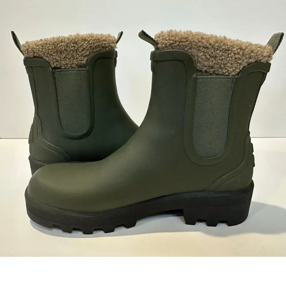 Cougar Ignite Waterproof Winter Boots Women’s 9 Green Faux Shearling Lined